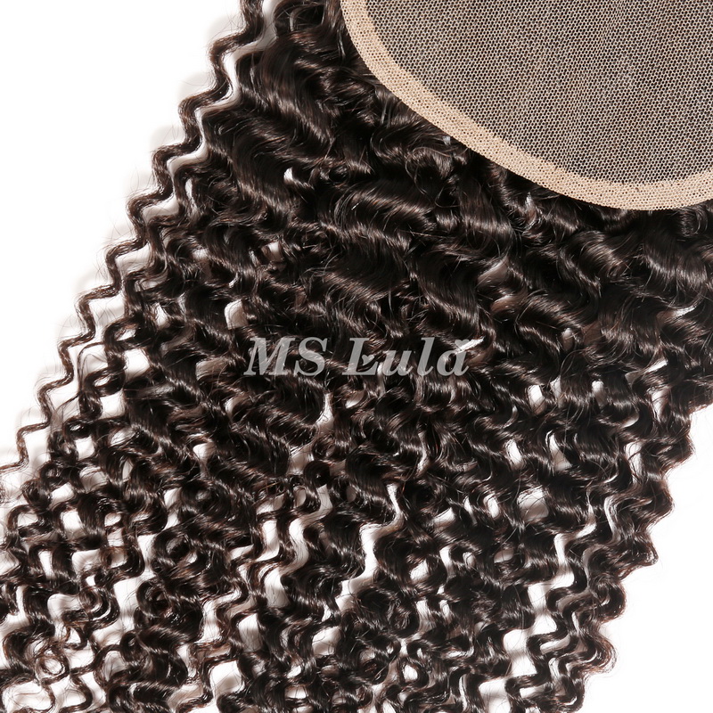 Virgin Hair Kinky Curly 4x4 5x5 6x6 7x7 Transparent Lace Closure - 图片 3